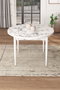 Hanah Home Tor Mesa de Comedor Mármol Blanco y Blanco